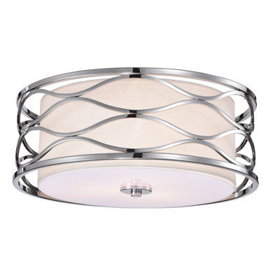Plafonnier encastré tambour 3 lumières 15,75 po Estill
