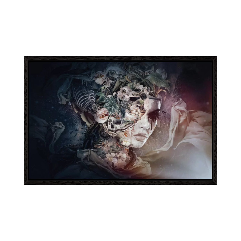 Light In The Dark by Riza Peker - Print on Canvas, Black Floater Framed, 45.72cm H x 66.04cm W x 3.81cm D