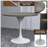 Heatherton 36" Round Dining Table with MDF Top and White Stainless Steel Pedestal Base Kitchen Table Seats 2-4 Person-155420965