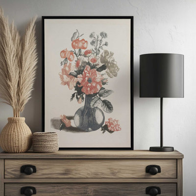 «Cinq impressions de fleurs dans un vase», reproduction d'art