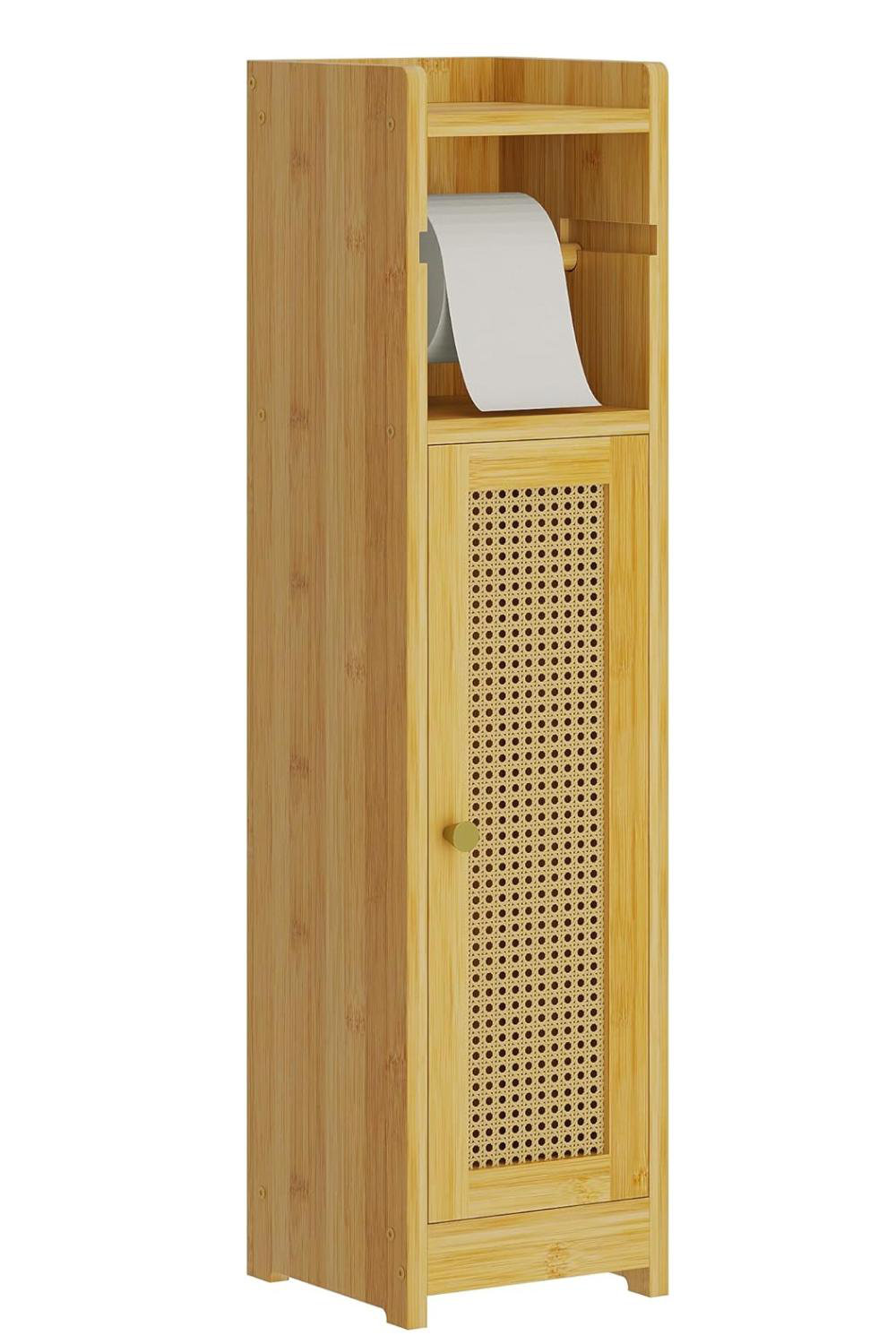 Bay Isle Home™ Angustias Bamboo Freestanding Bathroom Cabinet | Wayfair