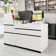Jodanna L-Shaped Synthetic Laminate Reception Desk with Filing Cabinet