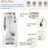 Minimalist Corner Hall Tree with Shoe Bench, Versatile Entryway Coat Rack with 4 Hooks, Corner Cabinet with Adjustable Shelf for Hallway, Living Room, 29.5''W*71.6''H-1730571864