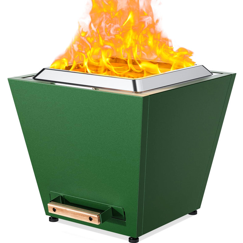 Foyer de camping sans fumée de 20 pouces. Portable avec bac à cendres en acier inoxydable pour les feux de joie dans la cour
