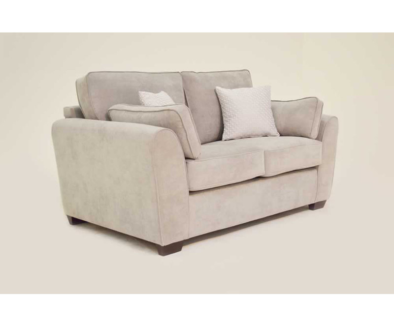 Bulma 2 Seater Sofa Bed, Silver Polyester Blend