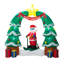 Décoration de père Noël gonflable éclairée 7 pi sous une arche d'arbre