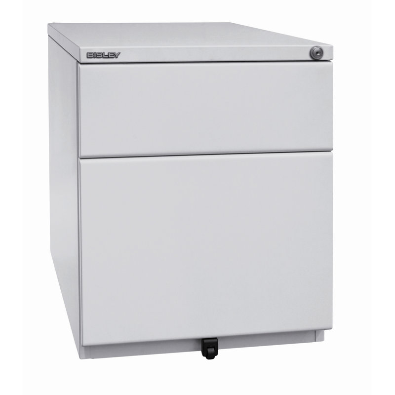 OBA 42cm Wide 2 -Drawer File Cabinet, Light grey
