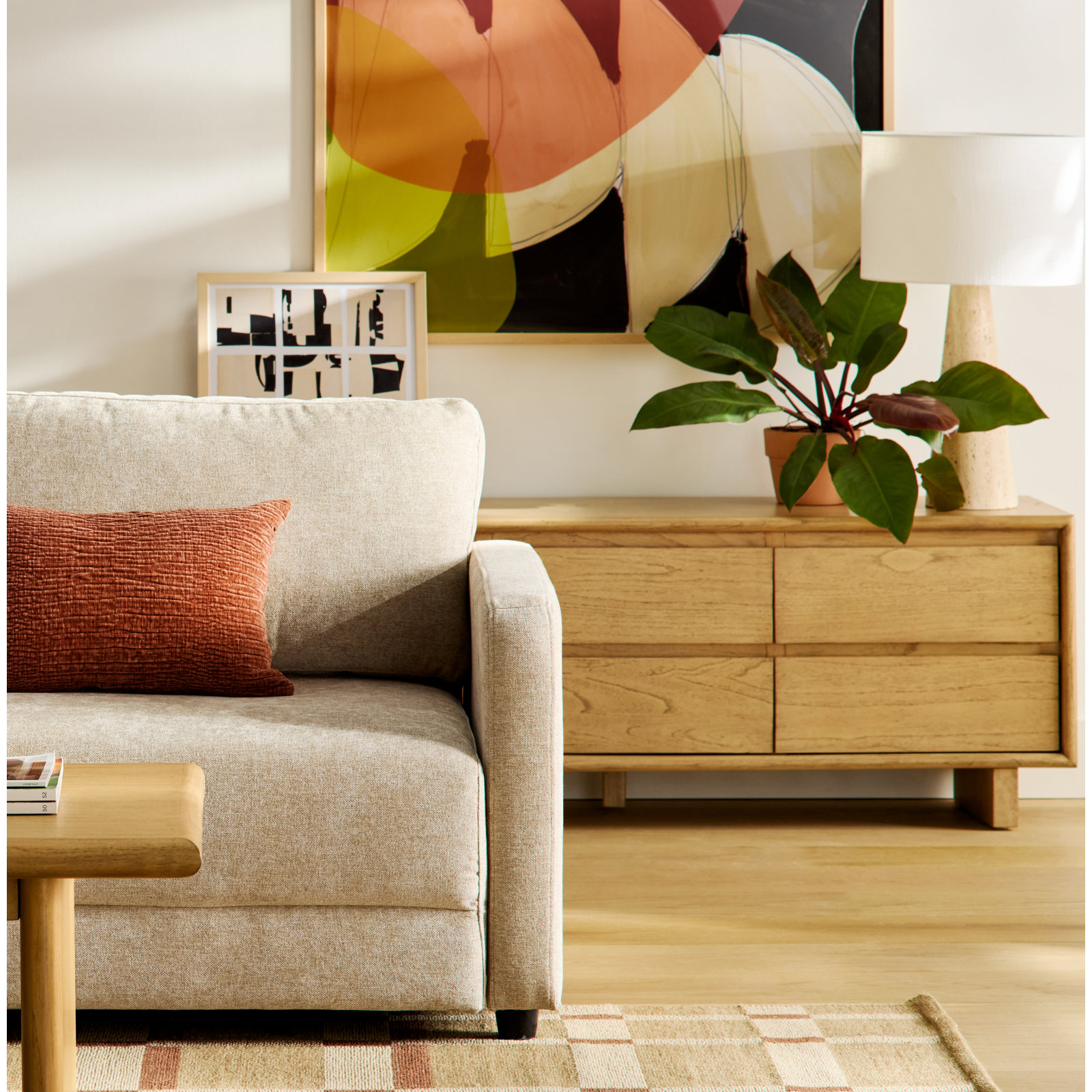Gilpin "Four Semi Moons I" Print, 28" H x 41" W, Brown