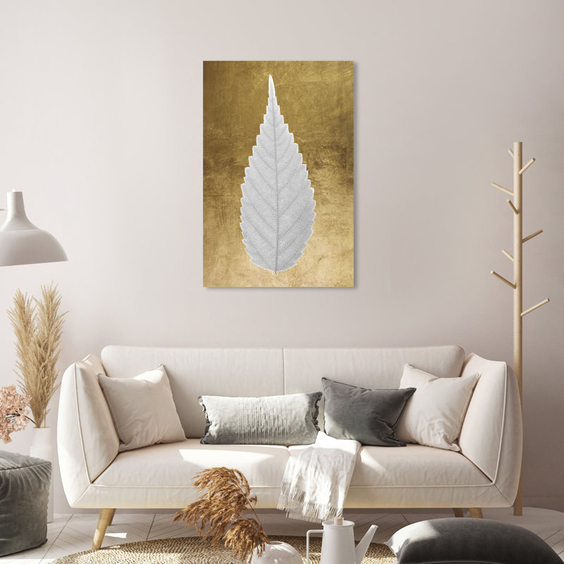 " Leaf In Gold II ", Wrapped Canvas, 30" H x 20" W