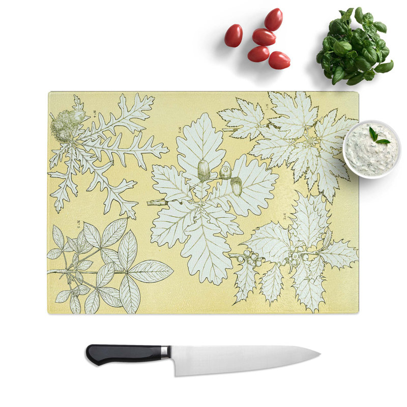 Glass Leaves From Nature No. 5 by Owen Jones Chopping Board, 28.5 cm W x 20 cm L