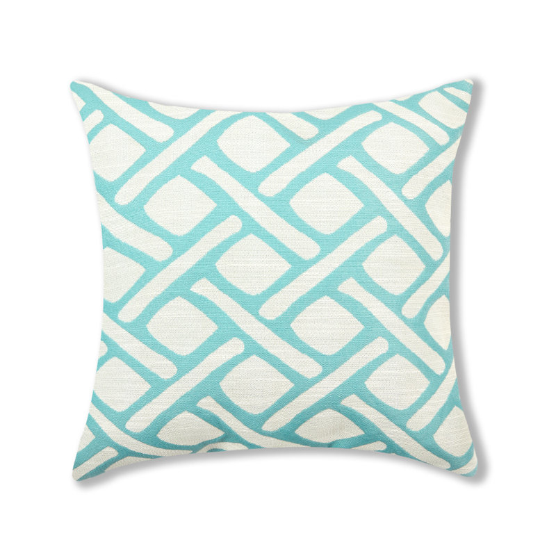 Geometric Pillow Cover, Sky Blue