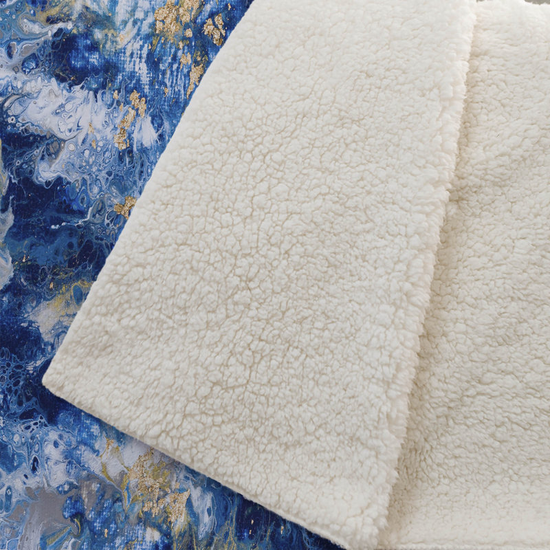 Addison Machine Washable Sherpa Abstract Throw Blanket