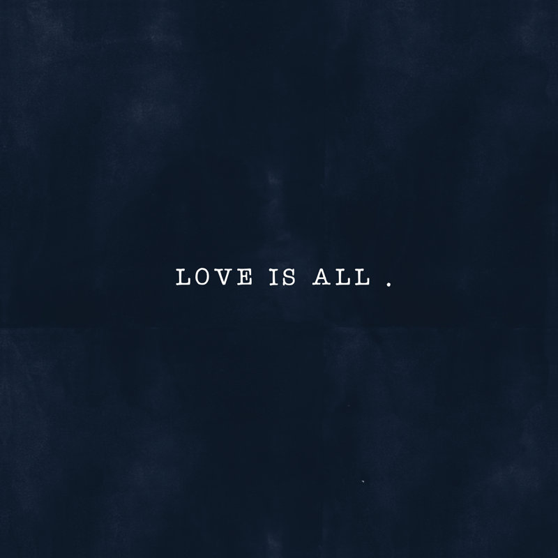 Love Is All Navy - Wrapped Canvas Print, 30cm H x 30cm W x 3.8cm D