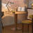 Burlywood Round Solid Wood Dining table