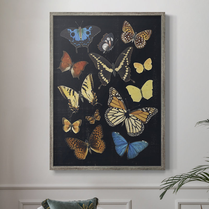 Collected Flutter IV Framed Print - Solid Wood, 15" H x 12" W