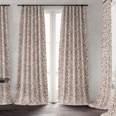 Spectrum Safari 100% Microdenier Poly Blackout Curtain Pair