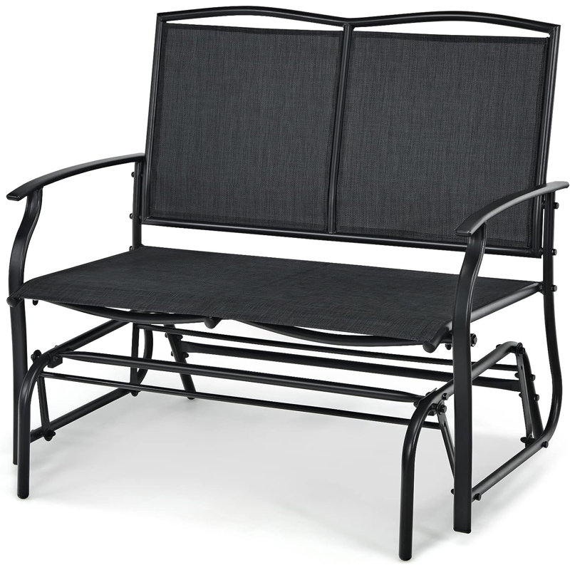 Shirleysburg Metal Outdoor Bench, Black