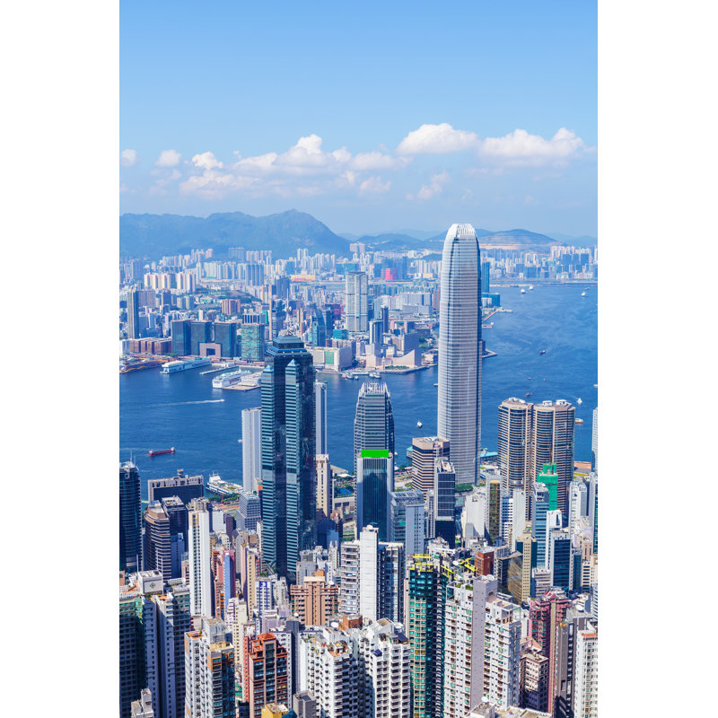 Fransen Hong Kong Skyline - Wrapped Canvas Print, 46cm H x 30cm W x 3.8cm D