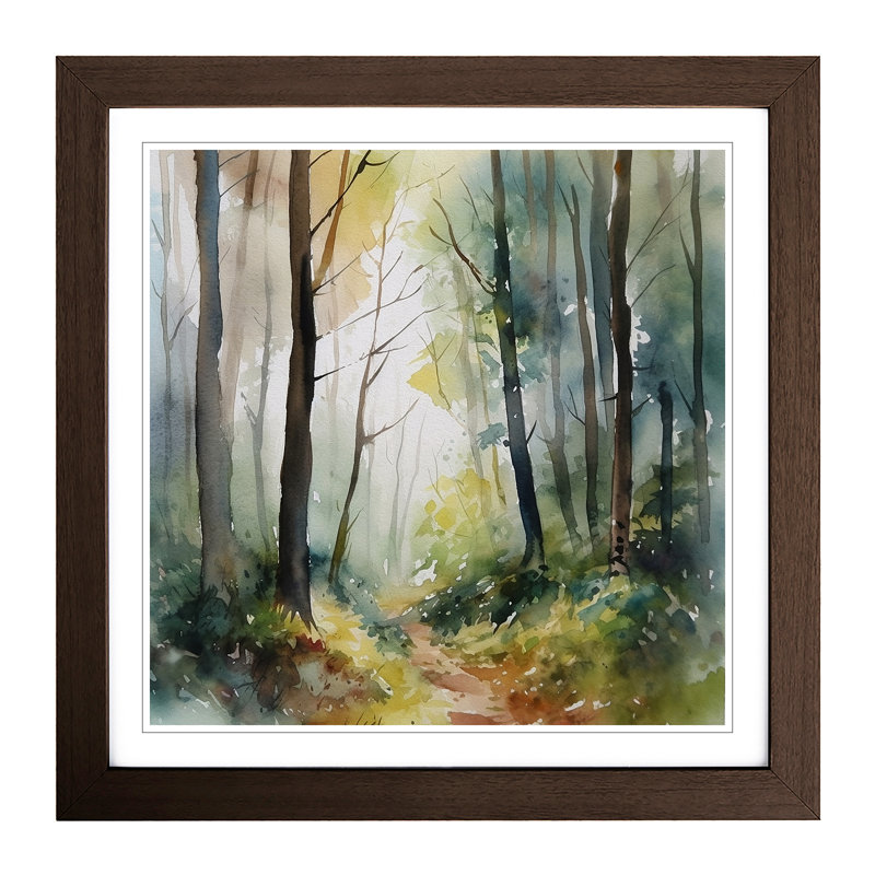 Single Picture Frame Print on Wood, Walnut