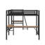 Lit mezzanine simple en métal avec bureau