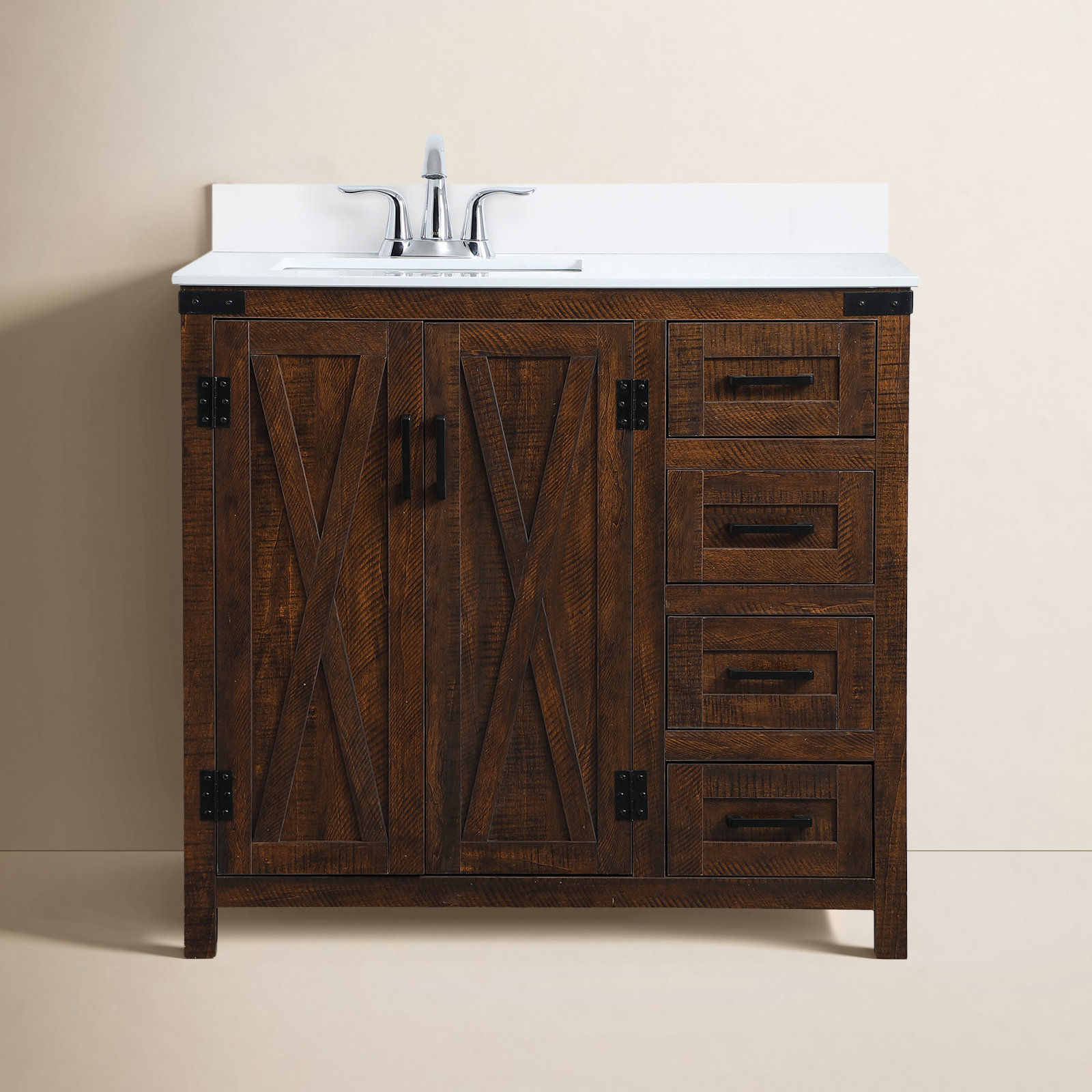 Slayton 36'' Single Bathroom Vanity, Espresso