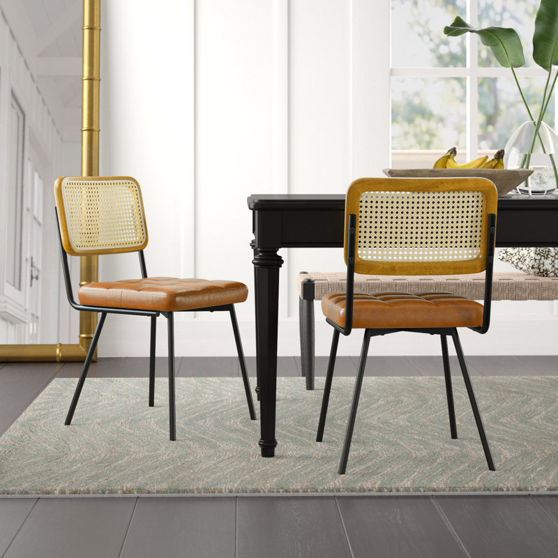 Bodnar Upholstered Dining Chair, Brown Performance 