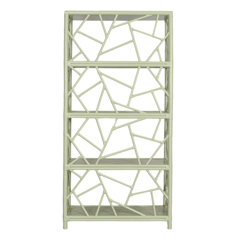 72'' H x 36'' W Wood Etagere Bookcase, Celery Green