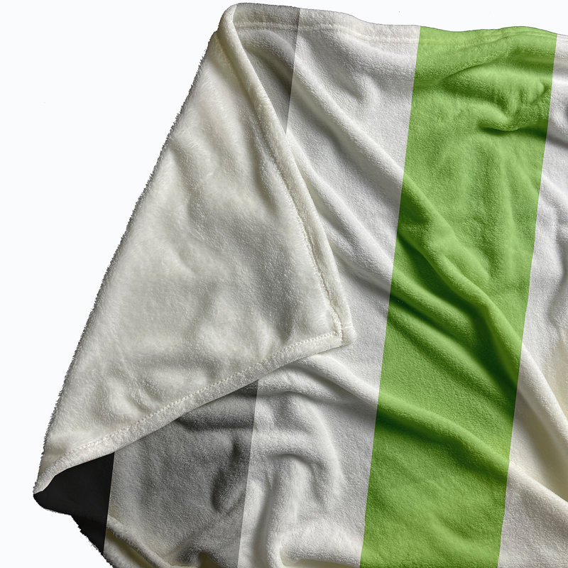 Plain Weave / Muslin Throw Blanket, Queen, Black/Grey/Green