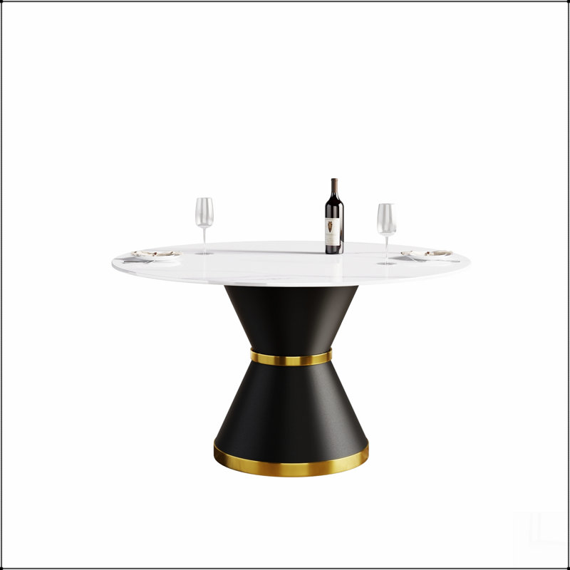 Table de salle à manger 59,05 po, H 29,53 po x l 53,15 po x L 53,15 po, Noir