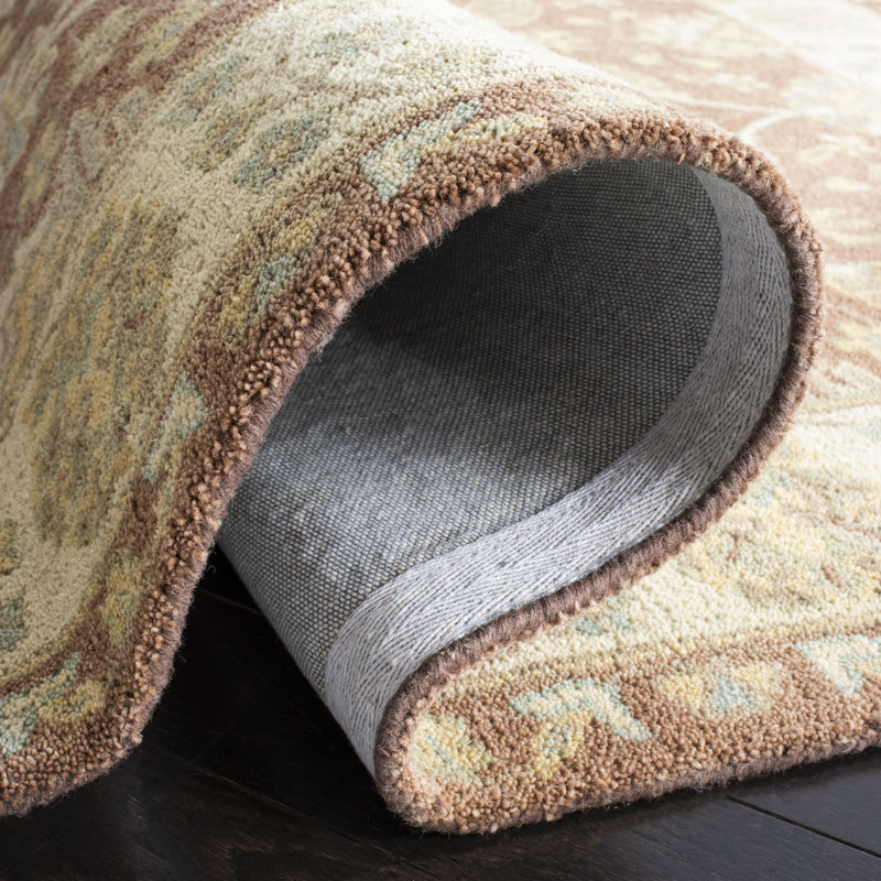 Dunbar Hand-Tufted Wool Brown/Taupe Area Rug, Rectangle 6' x 9'