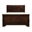 Grand lit style cerisier foncé de style chambre à coucher - Un objet essentiel pour la chambre à coucher nécessite un sommier en bois et une finition traditionnelle d'ingénierie