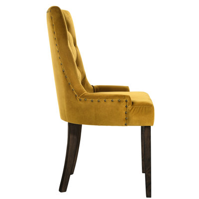 Of 2 Yellow Chairs - Upholstery For A Exquisite Dining Room Back 2 Comfy Daily Use