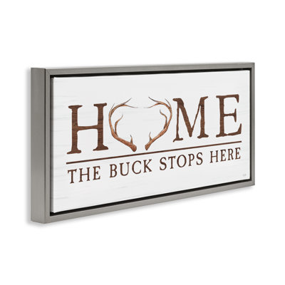 Cadre flottant Buck Stops Here, par Lux + Me Designs