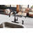 MOEN Noell Single-Handle Standard Kitchen Faucet with Side Sprayer in Mediterranean Bronze