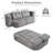 78.7" Convertible Folding Sofa Bed Full Size, Compression Comfy Boneless Loveseat Fold Out Couch With Pillows & Armrest-362040341