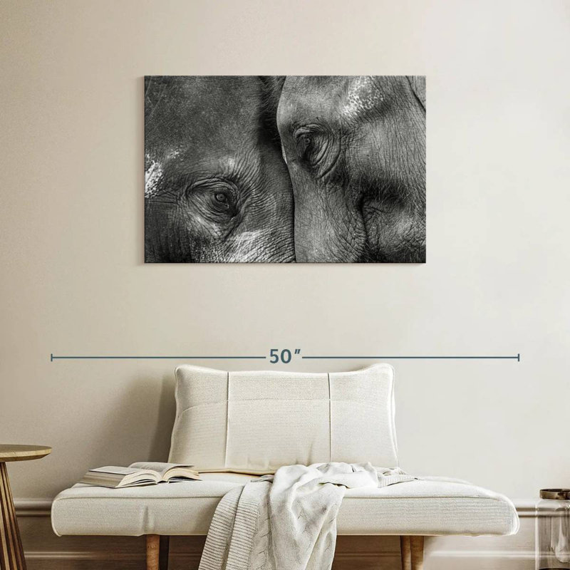 Éléphants inséparables, H 24 po x l 36 po