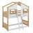 Twin-Over-Twin House-Themed Bunk Bed Complete With Roof, Window, Window Box, Door, Safety Rails, And Ladder-1782121893