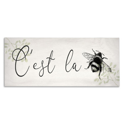 C'est La Bee Phrase Canvas, design by Lil' Rue