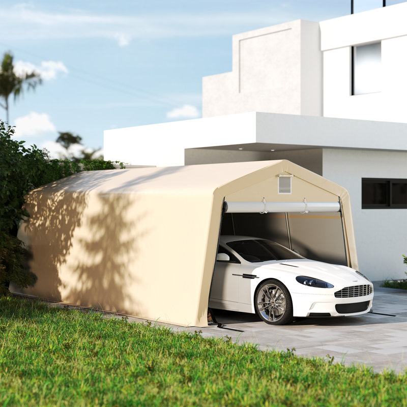 Abri de garage 11 'x 20' avec fenêtres de ventilation, kaki