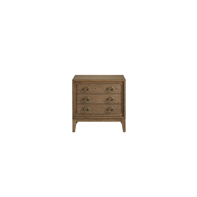 Table de chevet 3 tiroirs Latte Finish
