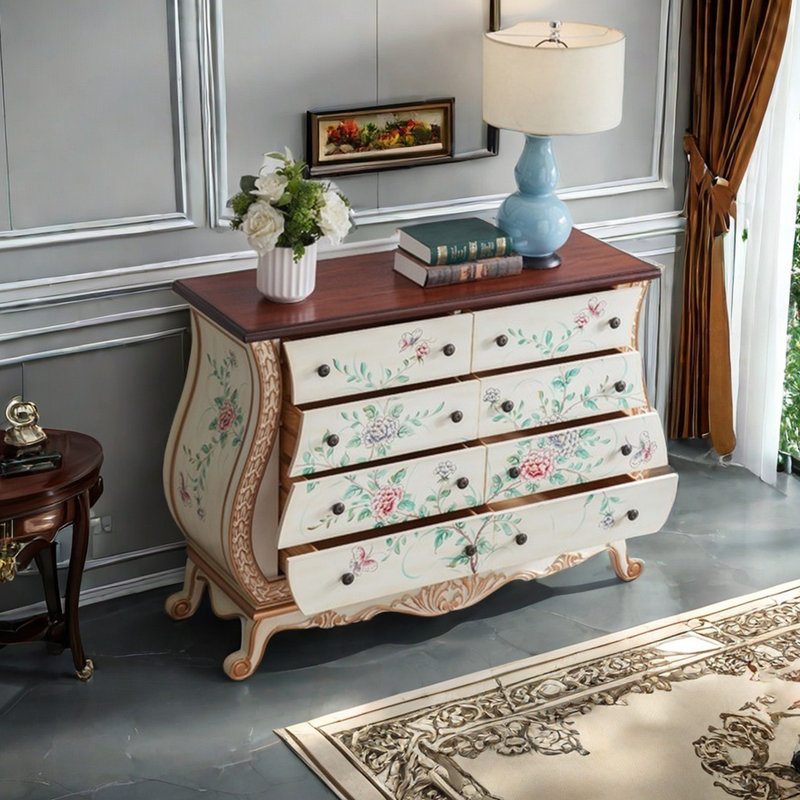 Artistic Vase-Shaped Cabinet with Drawers
