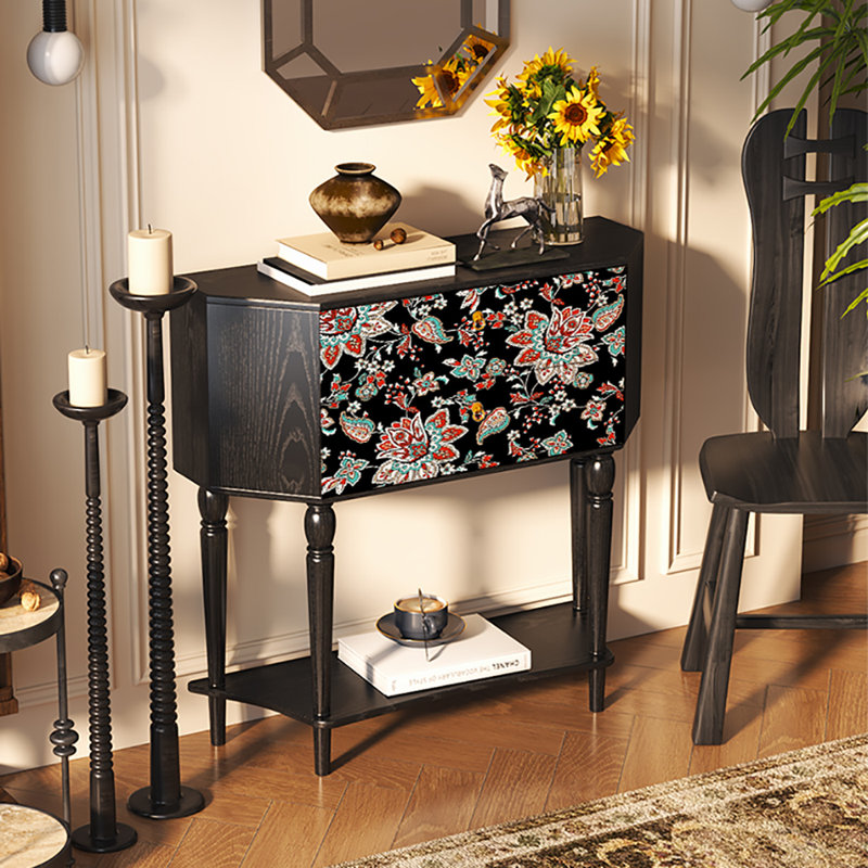 Buffet 33,5 po de style rétro, Noir