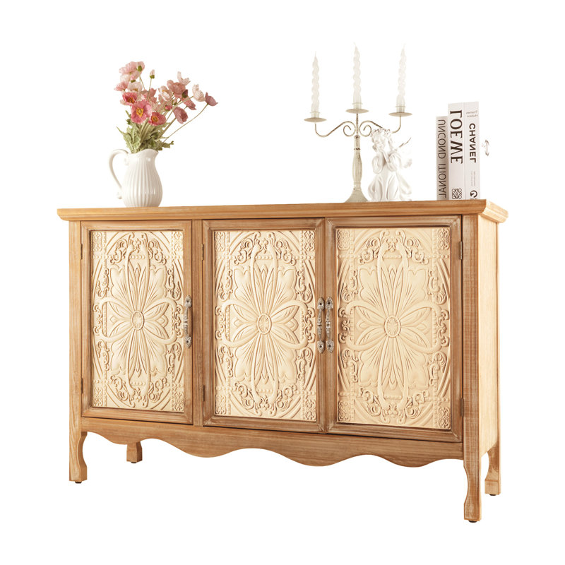 3-Door Cabinet, Natural