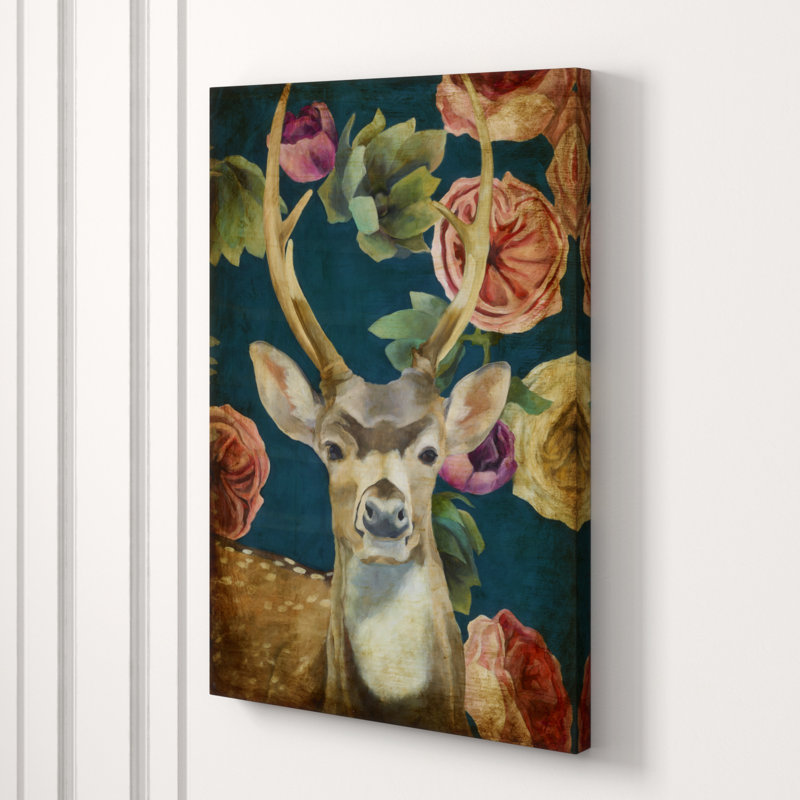 Wild Bouquet IV Print by Sarah Atkinson, Image Brush Gel, 53" H x 36" W x 1.5" D
