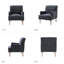 Wilkey Armchair with Tufted Back with Solid Wood Legs-346412928
