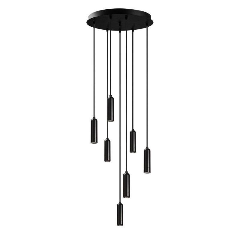 Luminaire suspendu cylindrique à DEL 7 lumières Gallaway