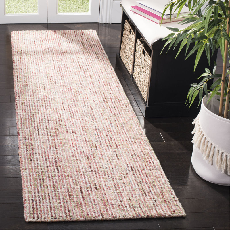 Tapis en laine touffeté à la main Burchett, Tapis de couloir 2 pi 3 po x 8 pi