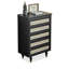 Armoire d'appoint en bois manufacturé noir massif