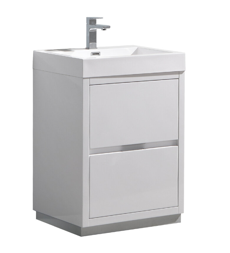 Fresca Livello 24 in. Teak Modern Bathroom Vanity with Medicine Cabinet