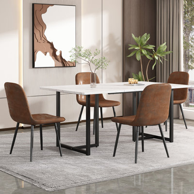Bronislaw Metal Base Dining Table